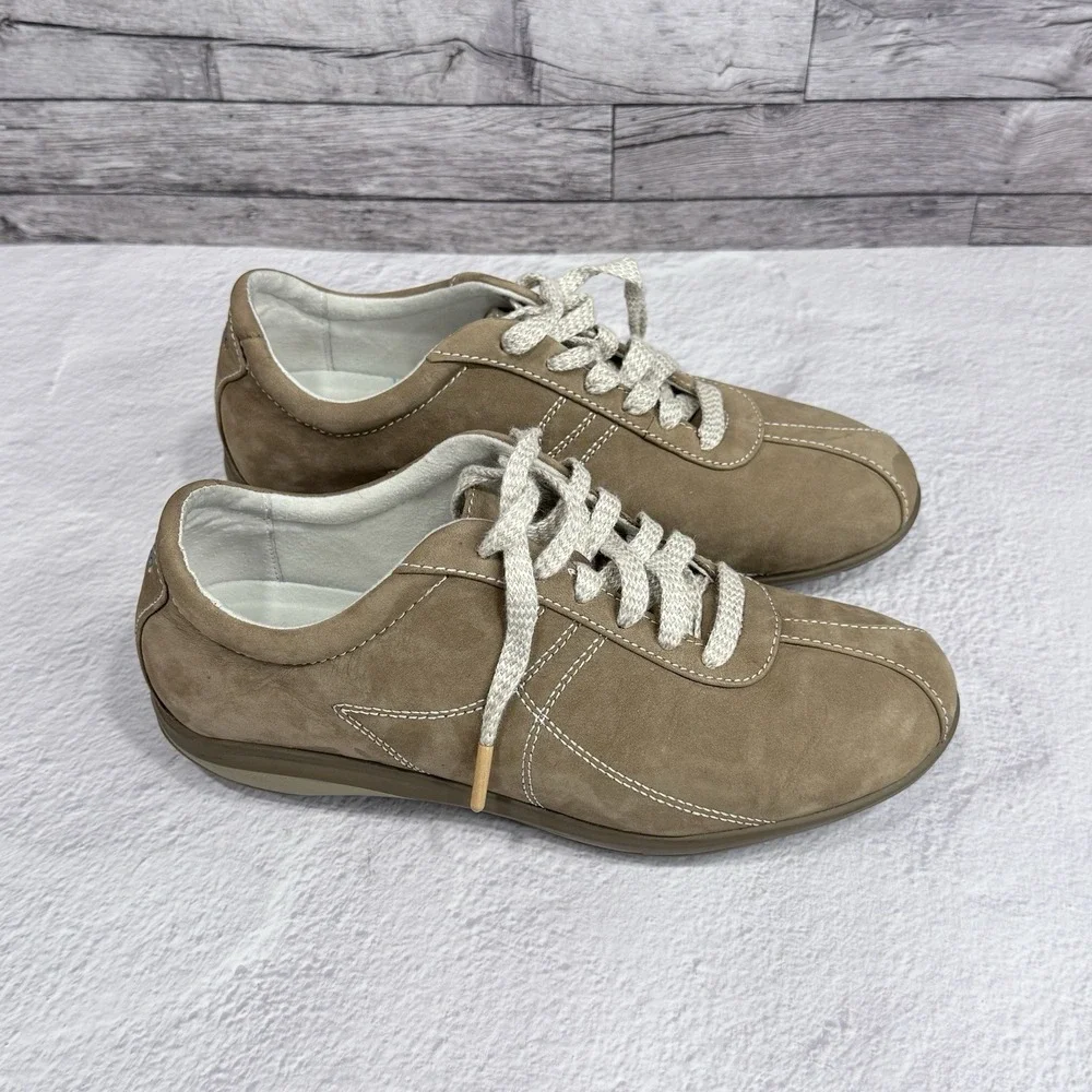 Softwalk‎ Health Guide Womens Taupe Brown Nubuck Leather Walking Sneakers Shoes